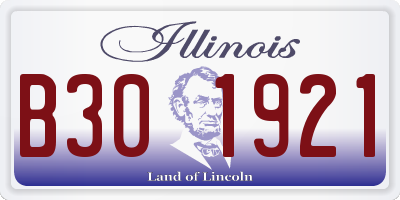 IL license plate B301921