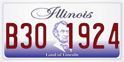IL license plate B301924