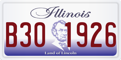 IL license plate B301926