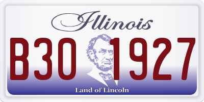 IL license plate B301927