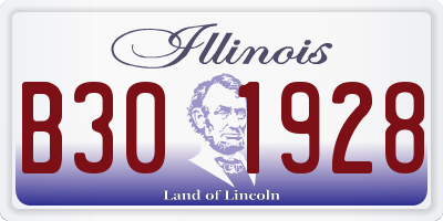 IL license plate B301928