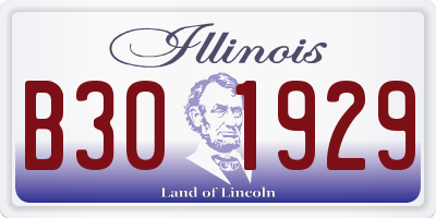 IL license plate B301929