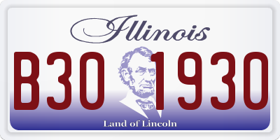 IL license plate B301930