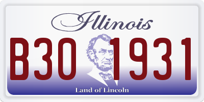 IL license plate B301931