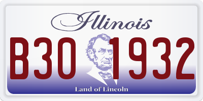 IL license plate B301932