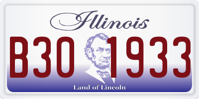 IL license plate B301933