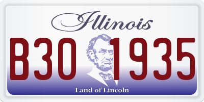 IL license plate B301935