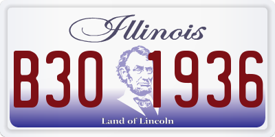 IL license plate B301936