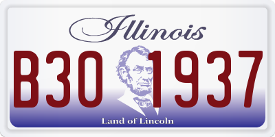 IL license plate B301937