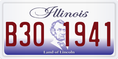 IL license plate B301941