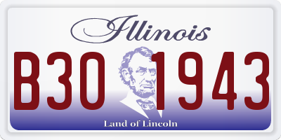 IL license plate B301943