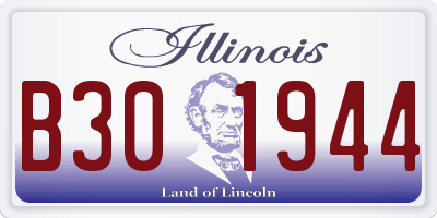 IL license plate B301944