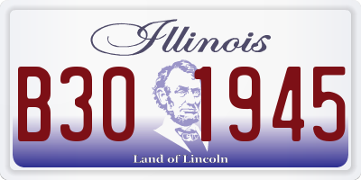 IL license plate B301945