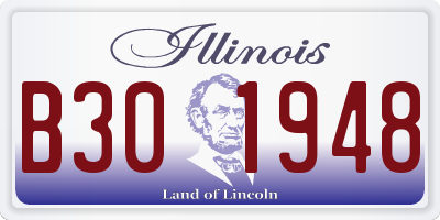 IL license plate B301948