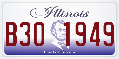 IL license plate B301949