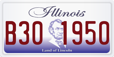 IL license plate B301950