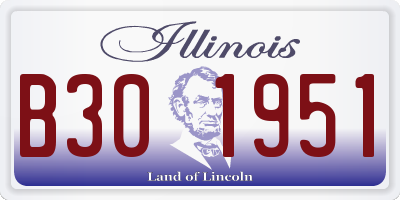 IL license plate B301951