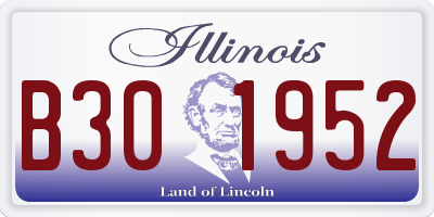 IL license plate B301952