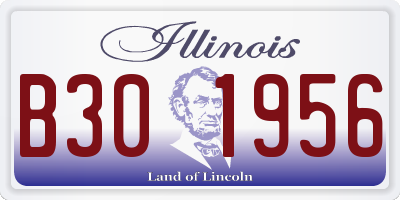 IL license plate B301956