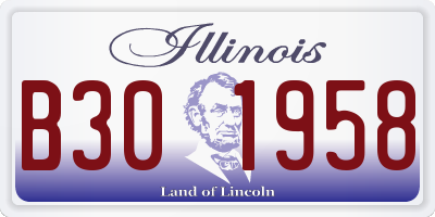 IL license plate B301958