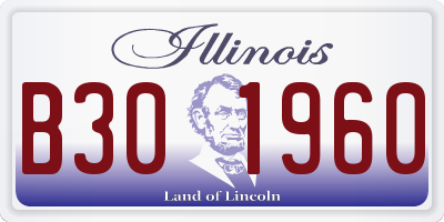 IL license plate B301960