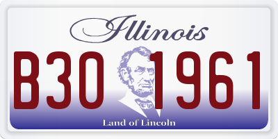 IL license plate B301961