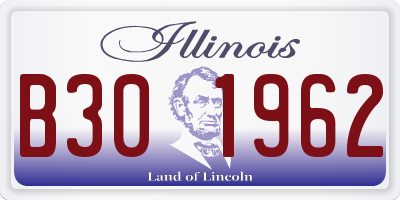 IL license plate B301962