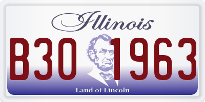 IL license plate B301963