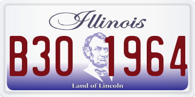 IL license plate B301964