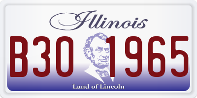 IL license plate B301965