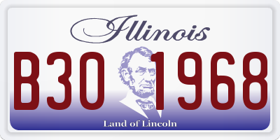 IL license plate B301968