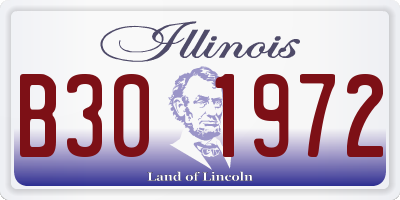 IL license plate B301972
