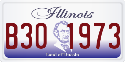IL license plate B301973