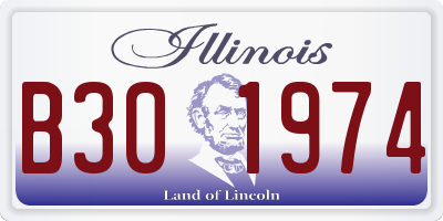 IL license plate B301974