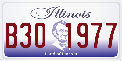 IL license plate B301977