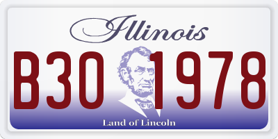 IL license plate B301978