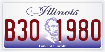 IL license plate B301980