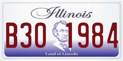 IL license plate B301984