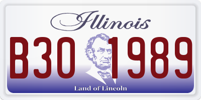 IL license plate B301989