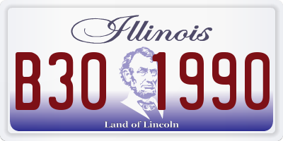 IL license plate B301990