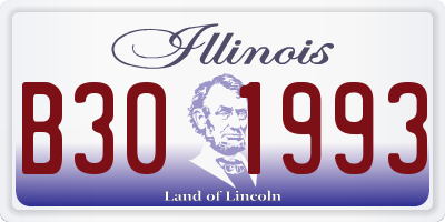 IL license plate B301993