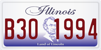 IL license plate B301994