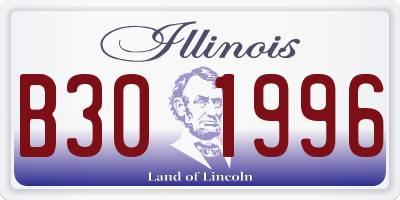 IL license plate B301996