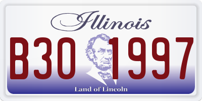 IL license plate B301997