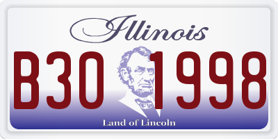 IL license plate B301998
