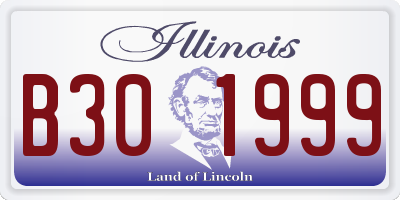 IL license plate B301999