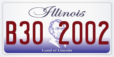 IL license plate B302002