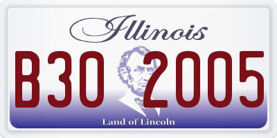 IL license plate B302005