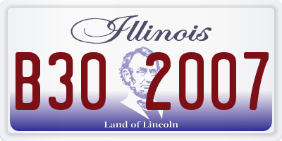 IL license plate B302007