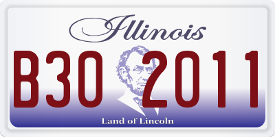 IL license plate B302011